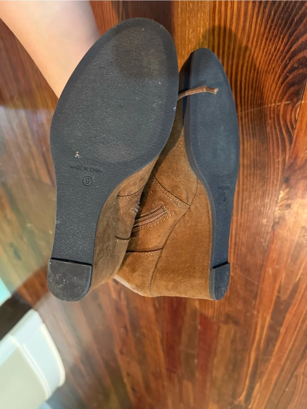 Women’s Lace-Up Wedge Booties - Brown